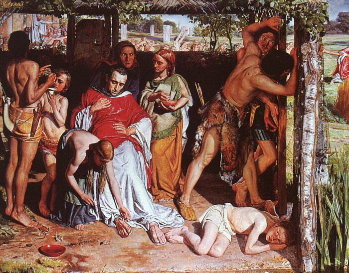 William Holman Hunt A Converted British Family Sheltering a Christian Missionary from the Persecution of the Druids Sweden oil painting art
